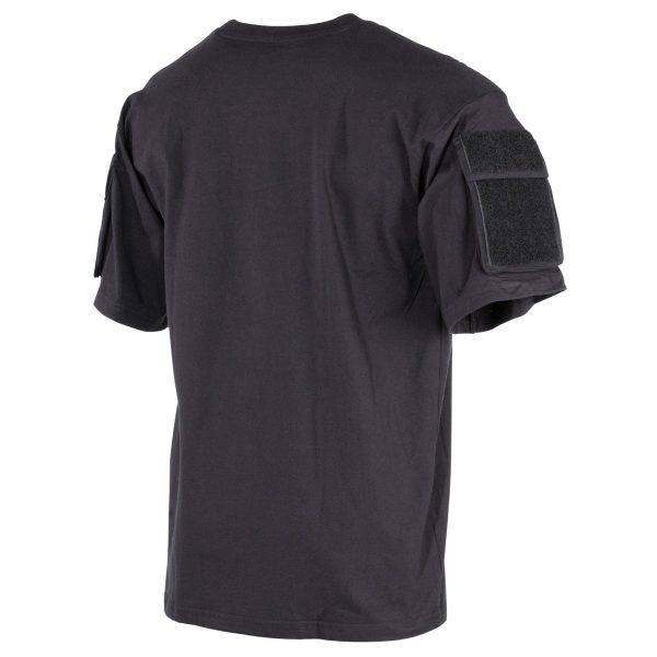 JAV marškinėliai, trumpomis rankovėmis, su rankovių kišenėmis, juodi