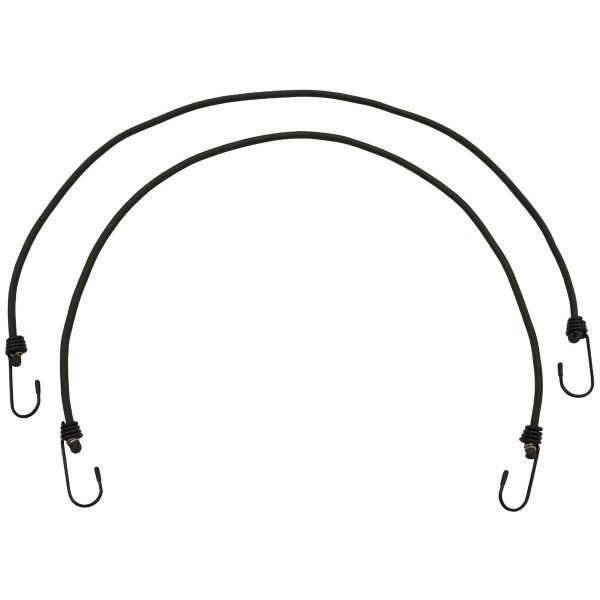 Elastinė virvė su kabliukais, 75 cm, 6 mm, žalia, 2 vnt.