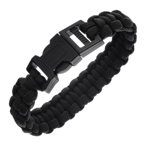 Išgyvenimo apyrankė Paracord Badger Outdoor 550, juoda