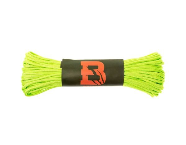 Paracord virvė Badger Outdoor, 550, 30 M, neoninė žalia Įrankiai 3