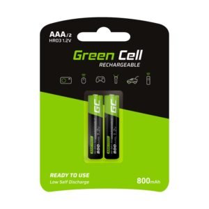 Įkraunamos baterijos AAA Green Cell HR03/GR08 800 mAh, 2vnt Apšvietimas ir elektronika