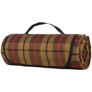 Pikniko pledas Highlander Outdoor Rustic Tweed, rudas Antklodės ir pagalvės