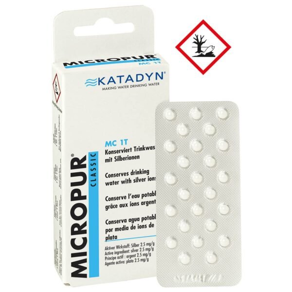 Vandens valymo tabletės Katadyn Micropur MC 1T, 100 tabl.