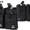 Modulinis dėtuvių dėklas „MOLLE“ 4 vietų (2+2), MFH, juodas