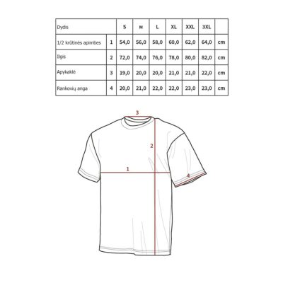 JAV marškinėliai trumpomis rankovėmis, Sky-blue