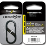 Metalinis karabinas Nite Ize S-Biner 2, juodas
