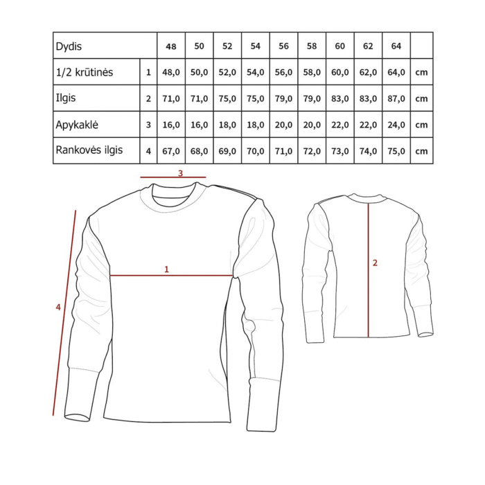 Karinis megztinis BW su krūtinės kišene, žalias - Image 2