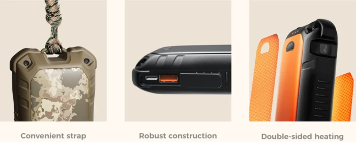 Rankų šildytuvas Powerbank Ocoopa UT4 Extreme 10000mAh, USB-C, juodas - Image 9
