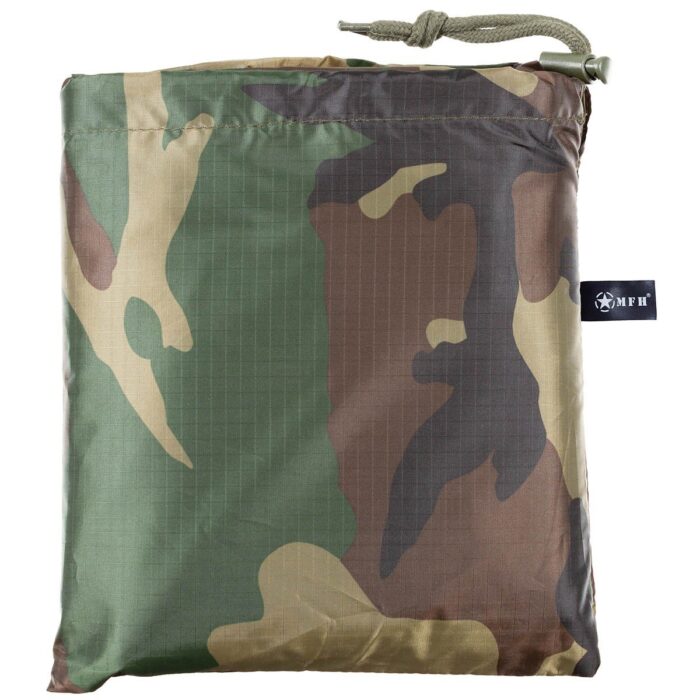 Palapinsiaustė – pončas MFH Ripstop, 144cm x 223cm, Woodland - Image 3