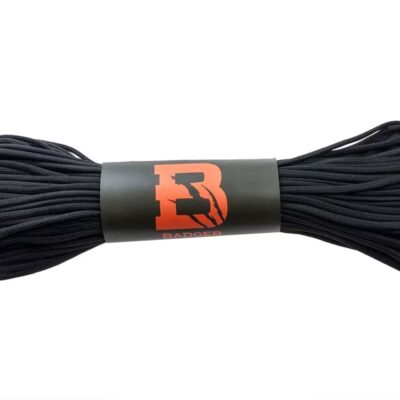 Paracord virvė Badger Outdoor, 550, 30 M, juoda