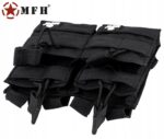 Modulinis dėtuvių dėklas „MOLLE“ 4 vietų (2+2), MFH, juodas - Image 9