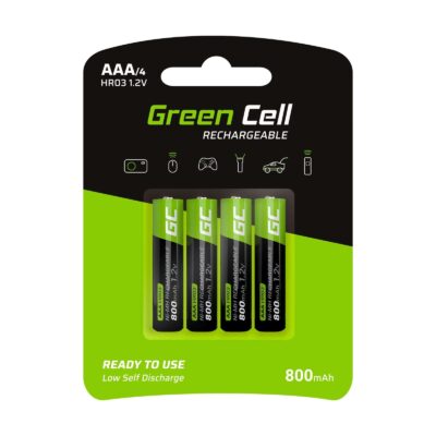 Įkraunamos baterijos AAA Green Cell HR03/GR04 800 mAh, 4vnt