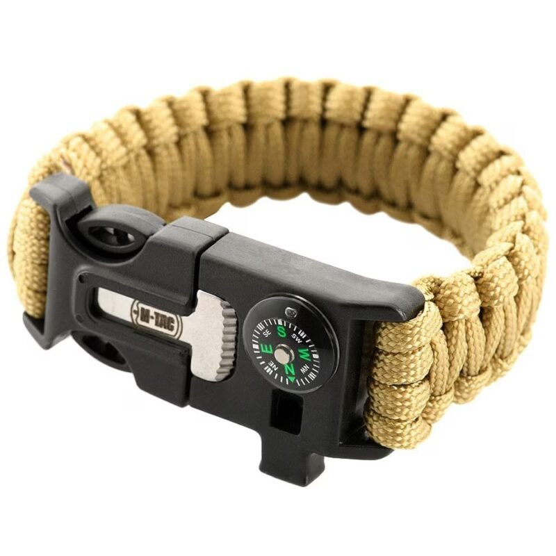 Paracord išgyvenimo apyrankė M-Tac, ruda
