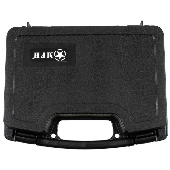 Plastikinis pistoleto dėklas, mažas, užrakinamas, juodas - Image 3