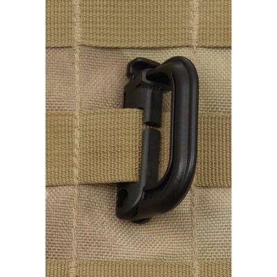 MOLLE karabinas, plastikinis, juodas, 2vnt
