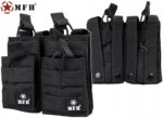 Modulinis dėtuvių dėklas „MOLLE“ 4 vietų (2+2), MFH, juodas - Image 3