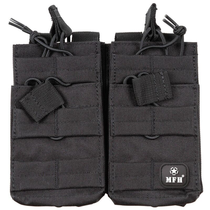 Modulinis dėtuvių dėklas „MOLLE“ 4 vietų (2+2), MFH, juodas