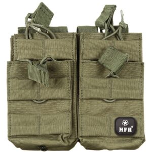 Modulinis dėtuvių dėklas „MOLLE“ 4 vietų (2+2), MFH, žalias