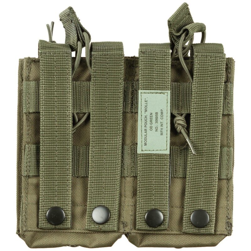 Modulinis dėtuvių dėklas „MOLLE“ 4 vietų (2+2), MFH, žalias
