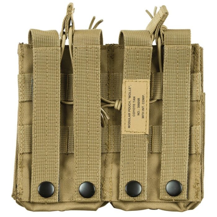Modulinis dėtuvių dėklas „MOLLE“ 4 vietų (2+2), MFH, rudas - Image 2