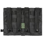 Dėtuvės dėklas su "MOLLE" sistema, trigubas, juodas - Image 2