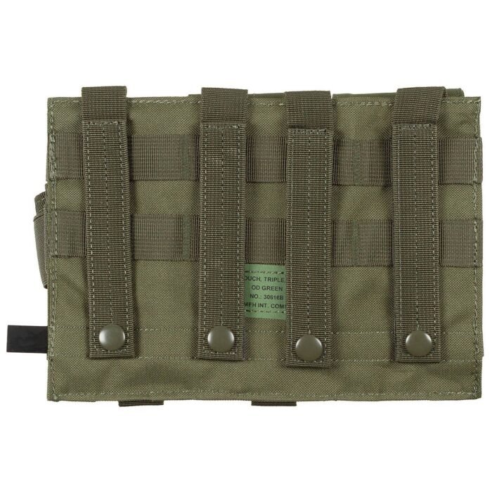 Dėtuvės dėklas su "MOLLE" sistema, trigubas, žalias - Image 2