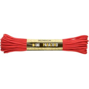 Paracord virvė M-Tac 550 Type III 15 M, raudona