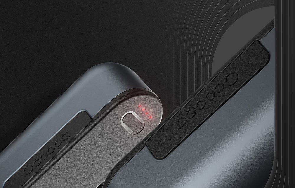 Rankų šildytuvas Powerbank Ocoopa UT2s 2x5000mAh, USB-C, pilkas