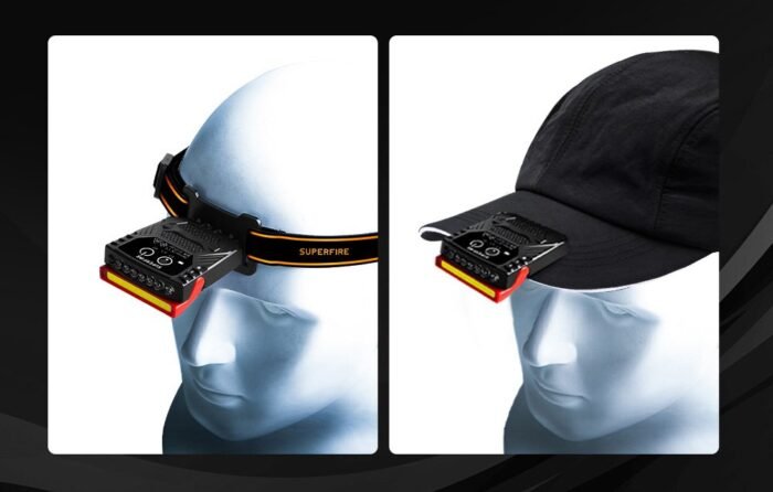 Galvos žibintuvėlis Superfire CL01 COB, USB - Image 2