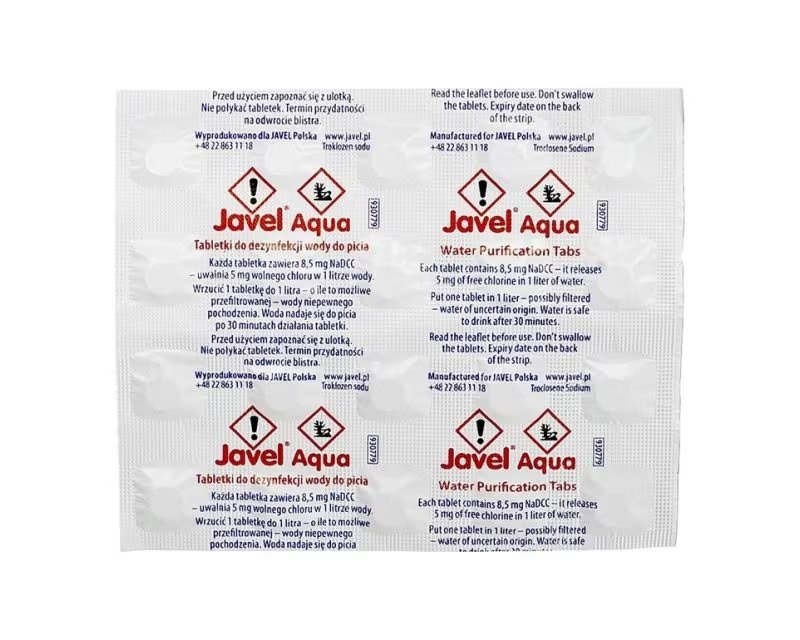 Vandens valymo tabletės JAVEL AQUA, 20vnt