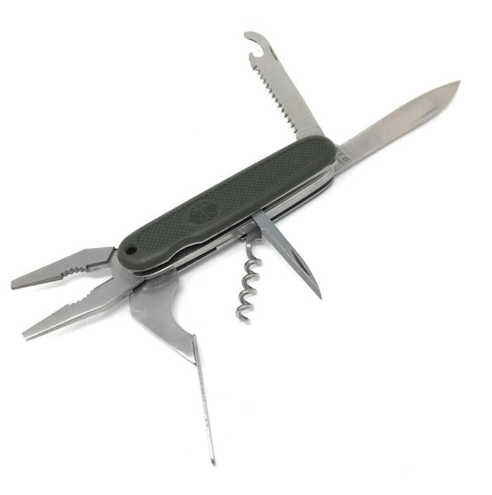 Kišeninis peilis, BW stiliaus su replėmis, žalias - Image 2