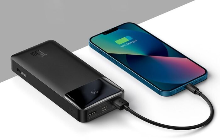 Išorinė baterija Powerbank Baseus Bipow 20000mAh, 2xUSB, USB-C, 15W, juoda - Image 10