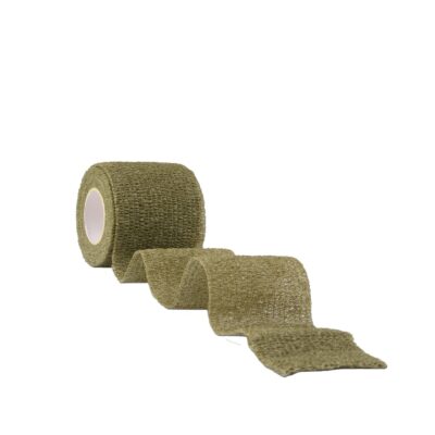 Lipni medžiaginė maskuojanti juosta, 5cm x 4,5m, žalia