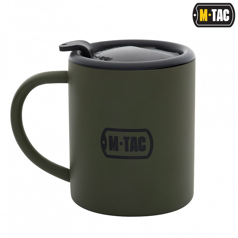 60009001-1.jpg Puodelis su dangteliu M-Tac 280ml, žalias - Image 1