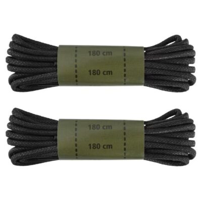 Vaškuoti batų raišteliai Mil-Tec, juodi