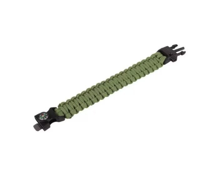 Išgyvenimo apyrankė Paracord TM su kompasu, žalia - Image 3