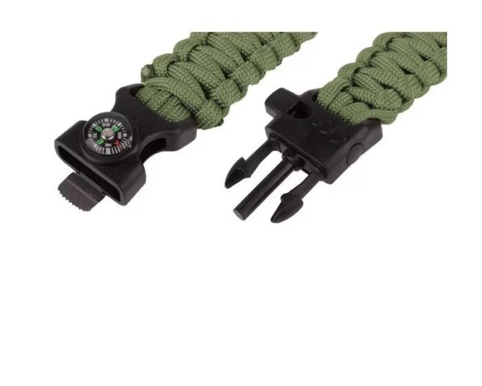 Išgyvenimo apyrankė Paracord TM su kompasu, žalia - Image 2