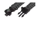 Išgyvenimo apyrankė Paracord TM su kompasu, juoda - Image 2