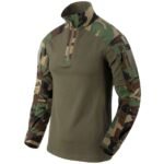 Taktiniai marškinėliai Helikon-Tex MCDU Combat Shirt, Woodland