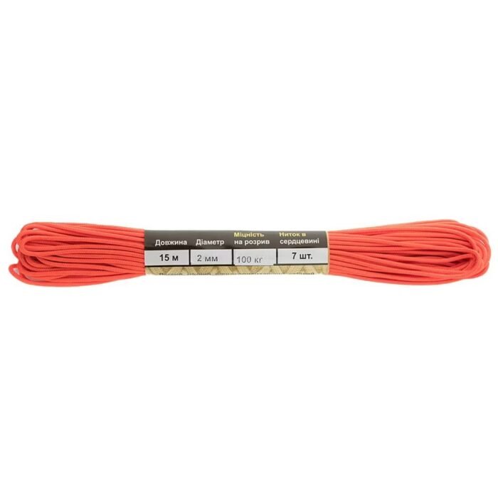 Paracord virvė M-Tac Minicord 15 M, oranžinė - Image 2