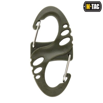 Plastikinis M-Tac S-Hook karabinas, žalias
