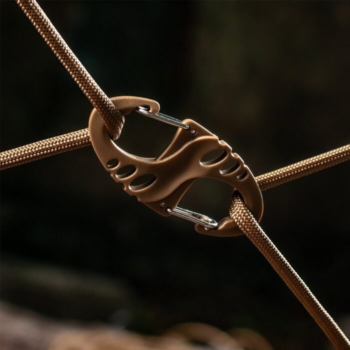 Plastikinis M-Tac S-Hook karabinas, rudas - Image 4