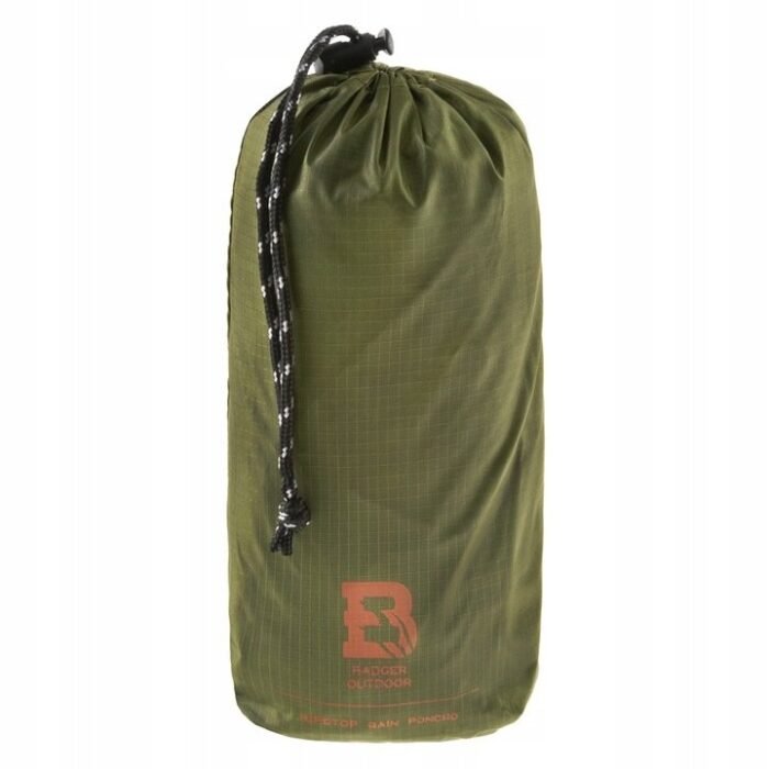 Palapinsiaustė – pončas Badger Outdoor, Ripstop, žalia - Image 4