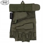 Taktinės pirštinės be pirštų "Protect", žalios - Image 8