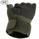 Taktinės pirštinės be pirštų "Protect", žalios - Image 4