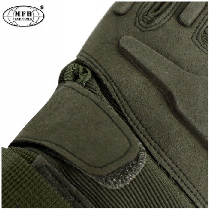 Taktinės pirštinės be pirštų "Protect", žalios - Image 6