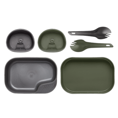 Turistinis indų komplektas WILDO, CAMP-A-BOX DUO Light, žalia/pilka