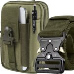 Taktinis diržas su juosmens krepšiu, žalias