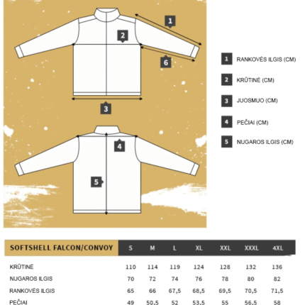 Striukė Texar Falcon Softshell, juoda