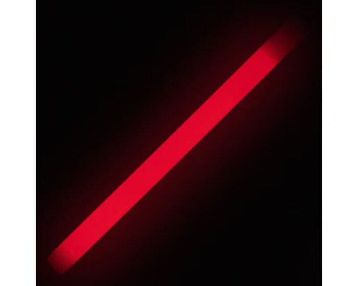 Šviečianti lazdelė MFH, didelė, 35 x 2.5 cm, raudona - Image 2